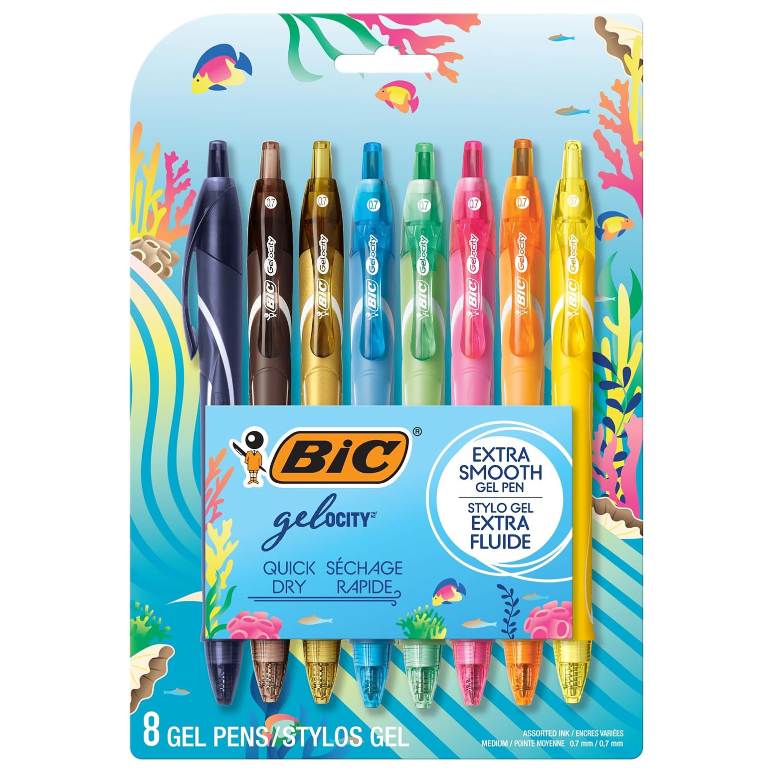 8pk Bic Ocean-Themed Gel Pens $4 at Brad's Deals