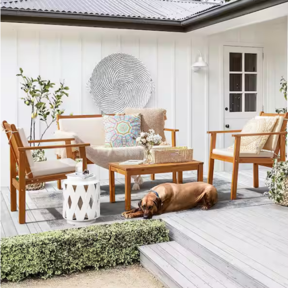 3pc Acacia Wood Patio Set $216