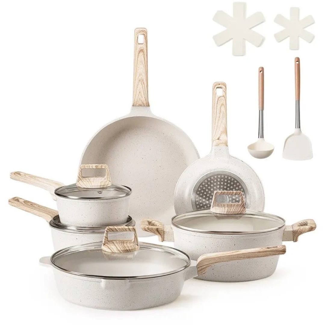 17pc Granite Pots & Pans Set $61 at Brad's Deals