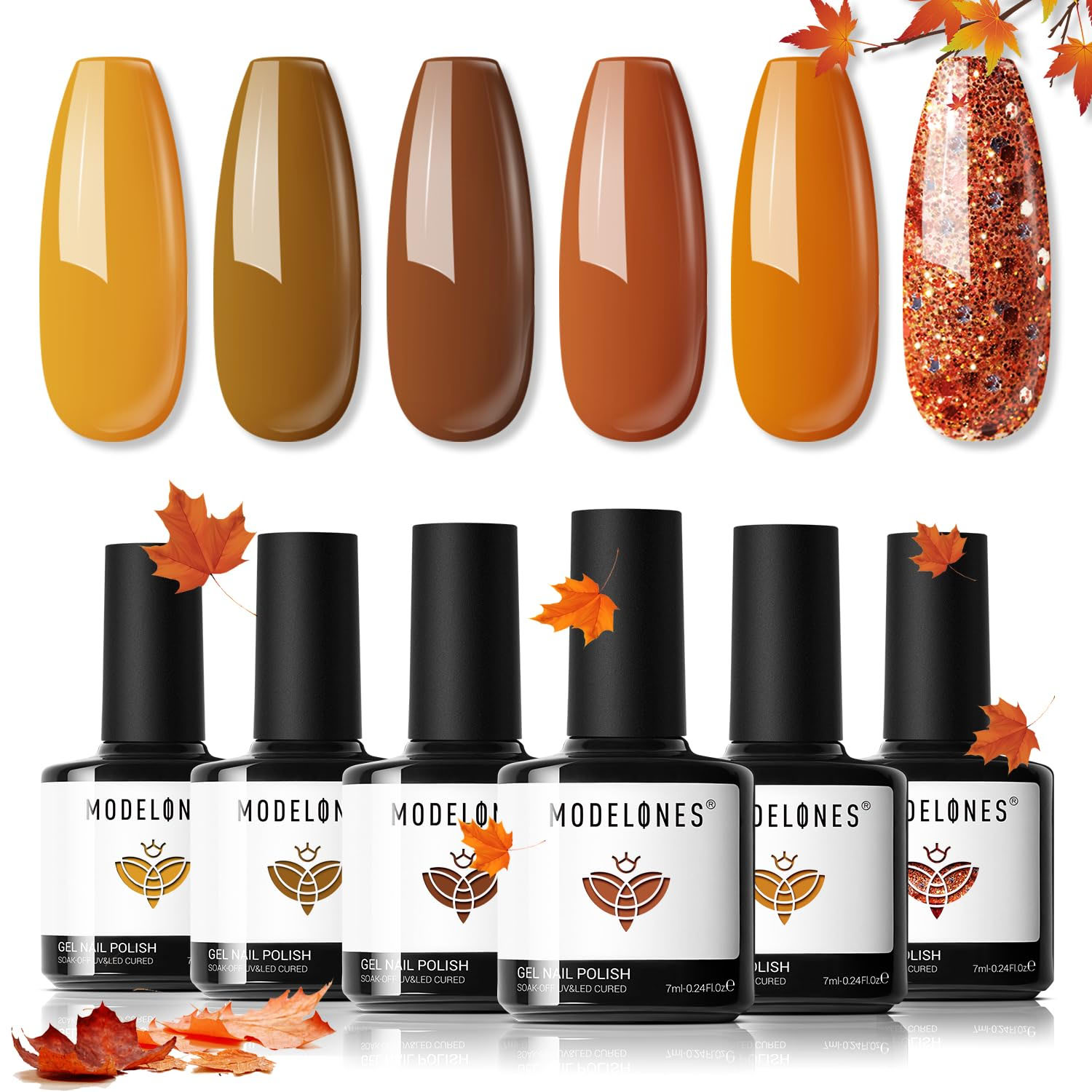 6pc Fall Gel Nail Polish Set 8 at Brad's Deals