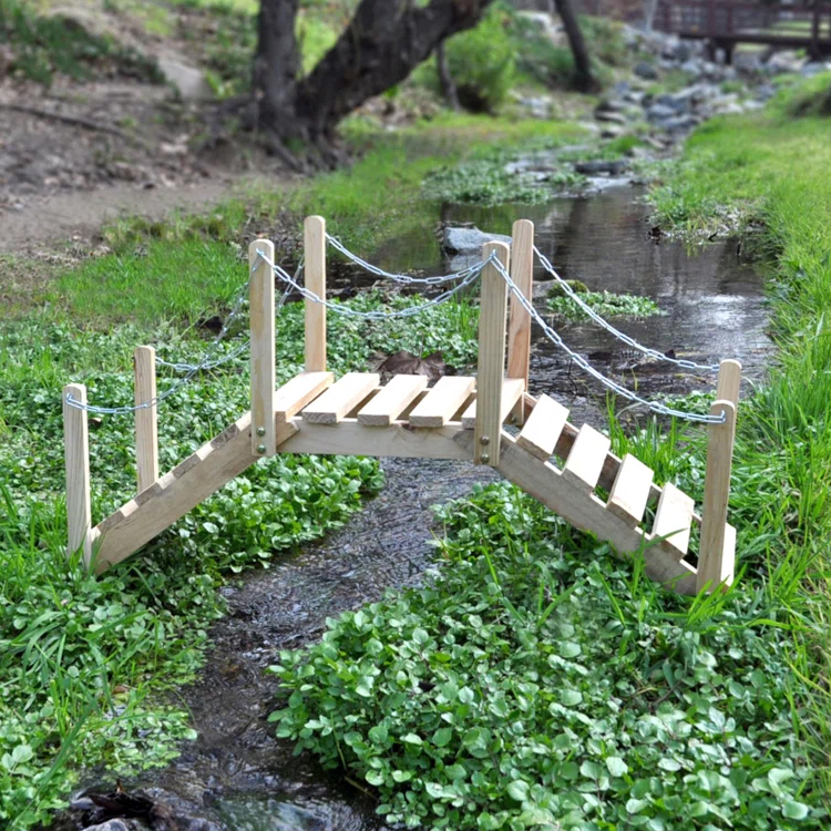Solid Wood Decorative Garden Bridge $36 at Brad's Deals