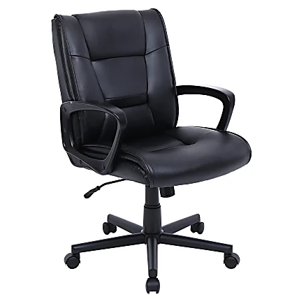 Vegan Leather Mid-Back Office Chair $100 at Brad's Deals
