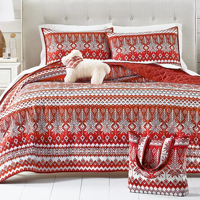 65 Off Holiday Quilt Sets with Tote at Brad's Deals