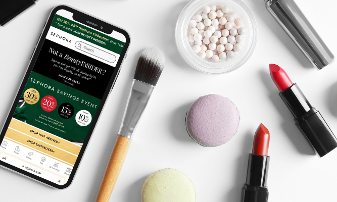 Sephora app and beauty products