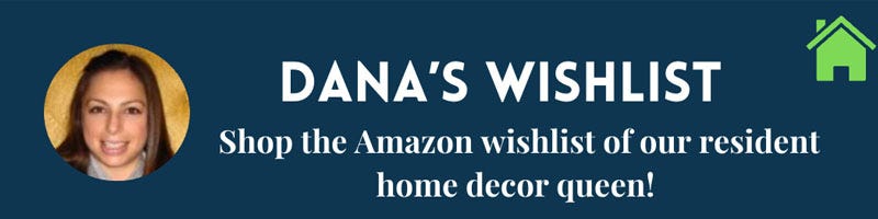 Banner promoting a wishlist on Amazon focusing on home decor items.