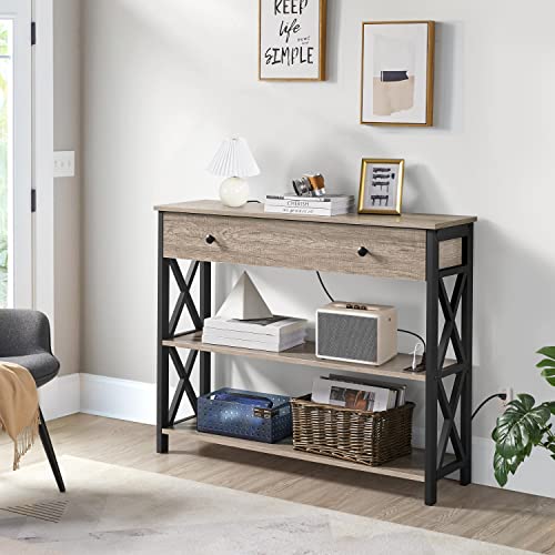 Console Table with Power Outlets $75 at Brad's Deals