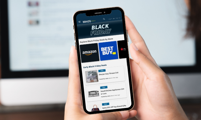 Black Friday store page on phone