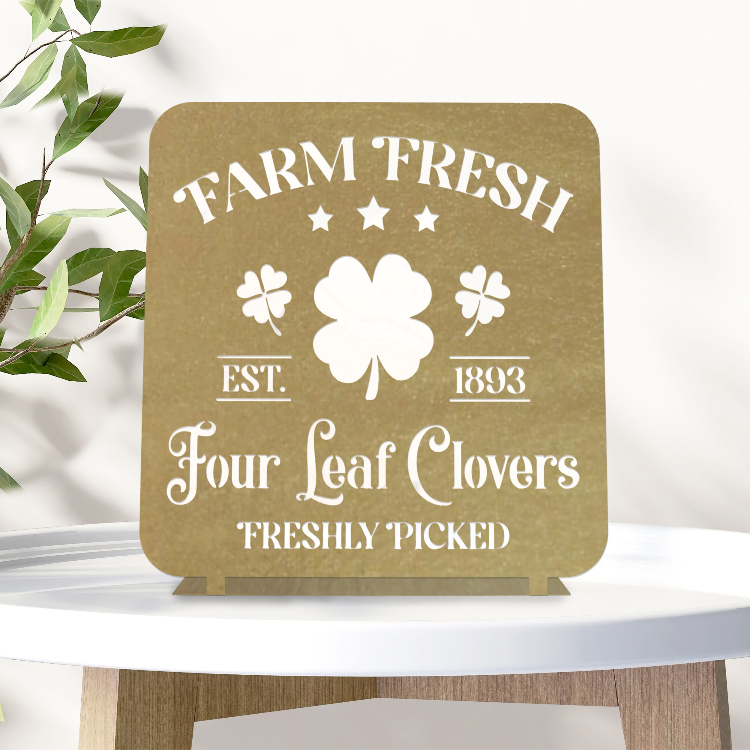 Four Leaf Clovers Tabletop Sign $15 at Brad's Deals
