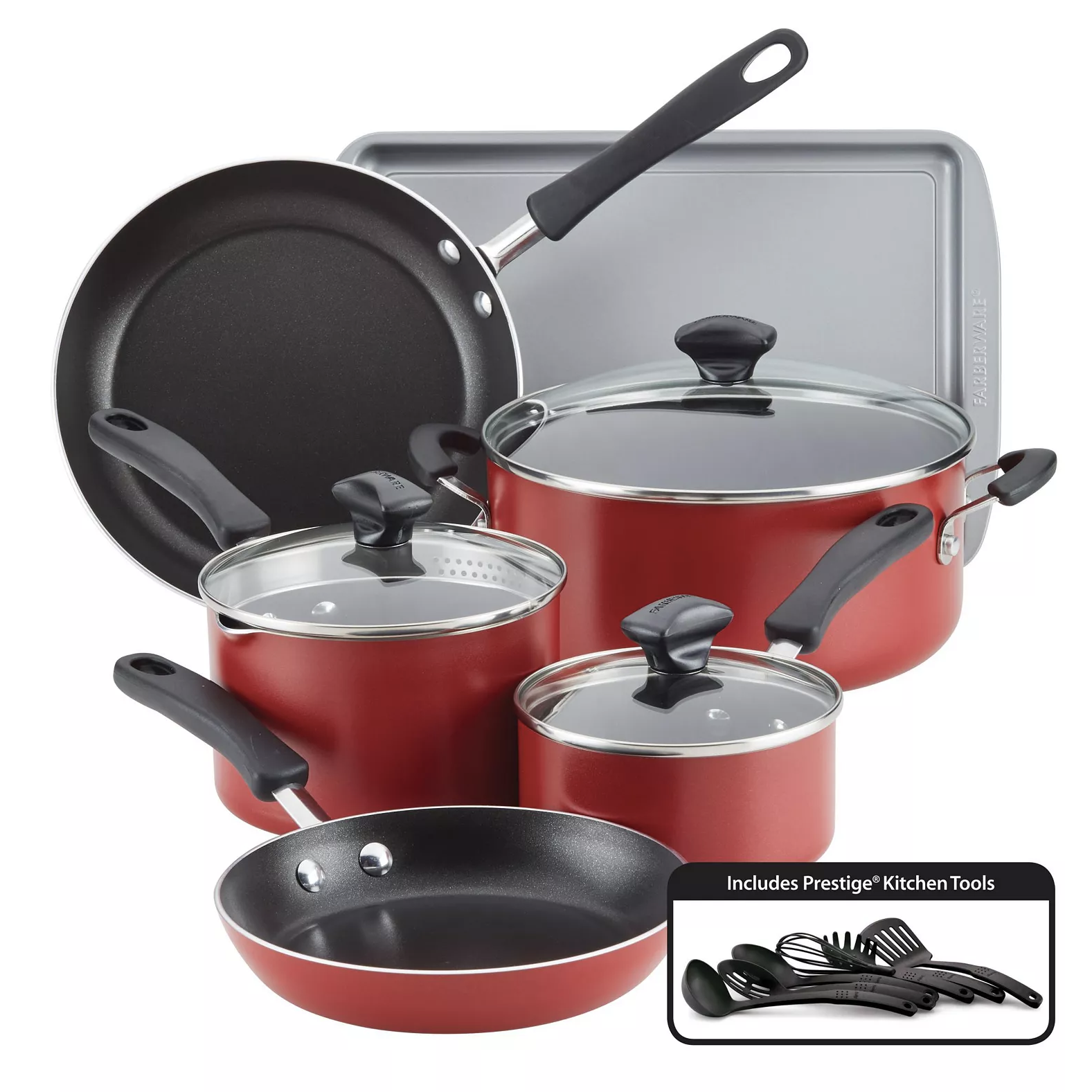 15pc Farberware Nonstick Cookware Set $52 at Brad's Deals