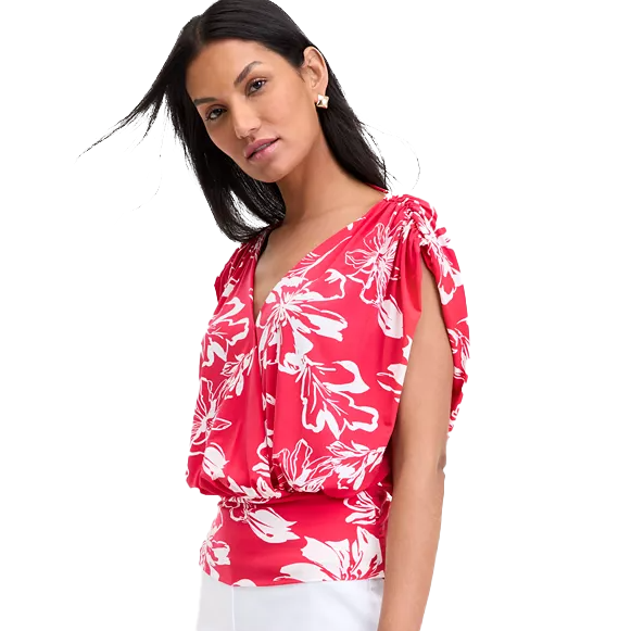 macys ladies red tops