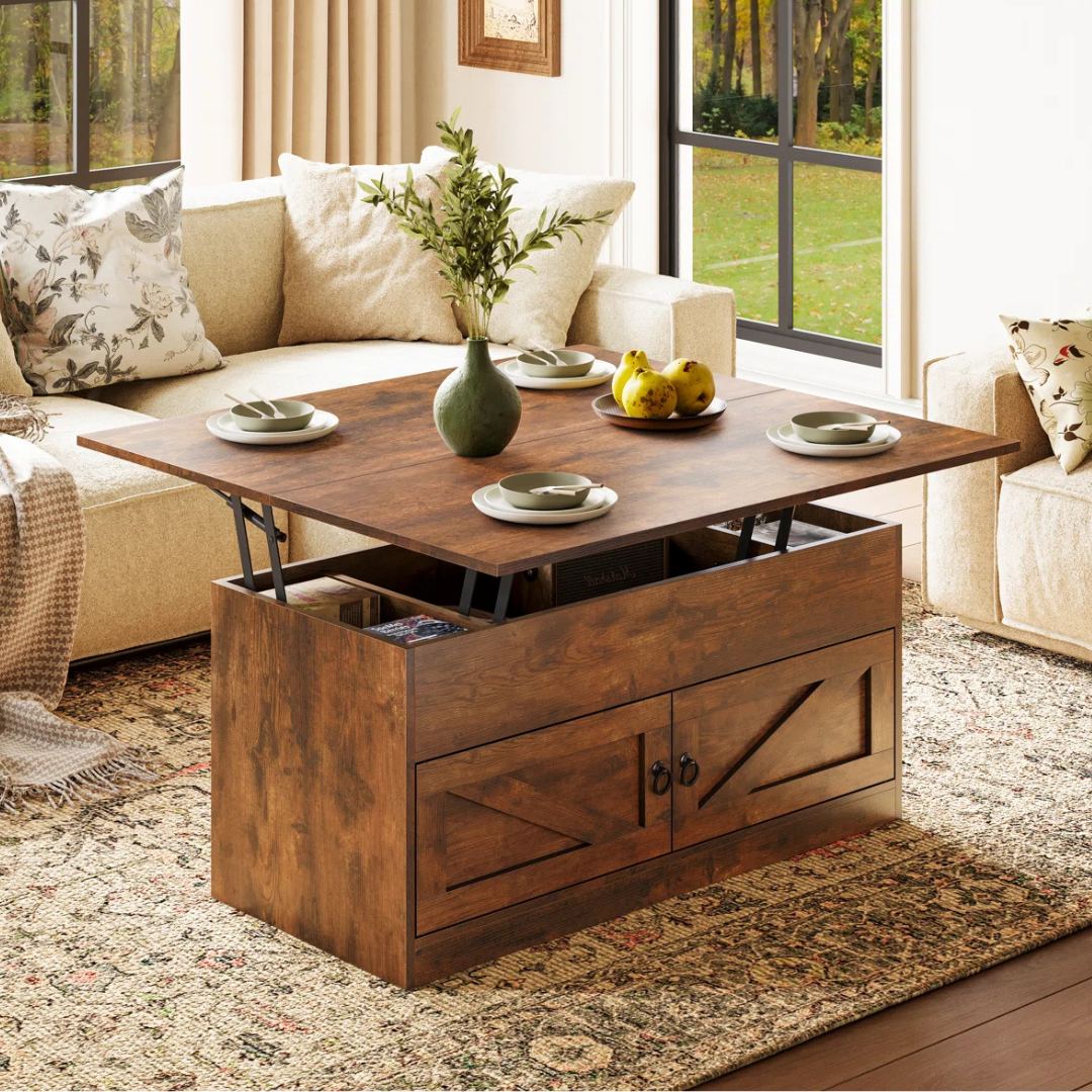 Lift Top Farmhouse Coffee Table $136 at Brad's Deals