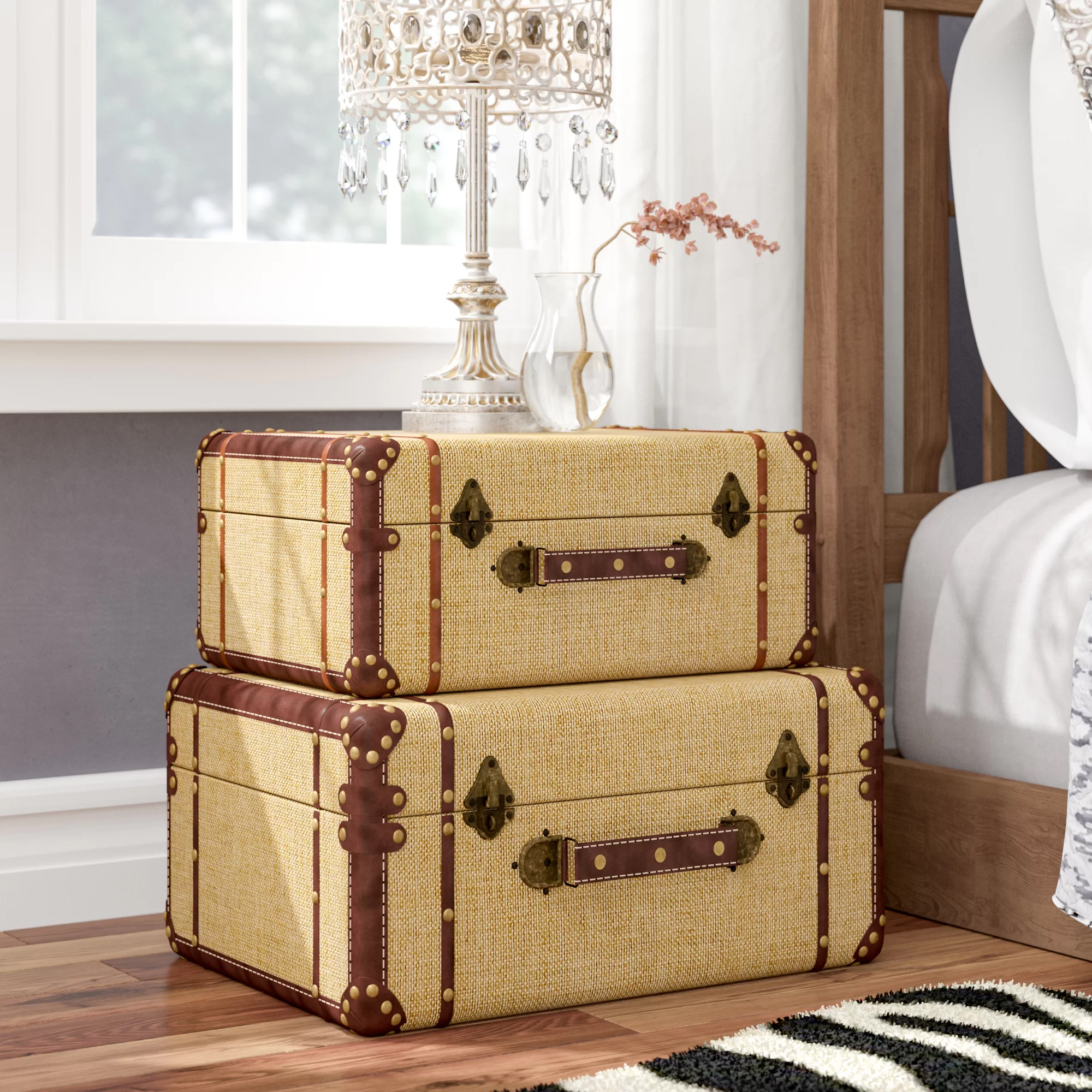 2pc Solid Wood Trunk Set $91 Shipped at Brad's Deals