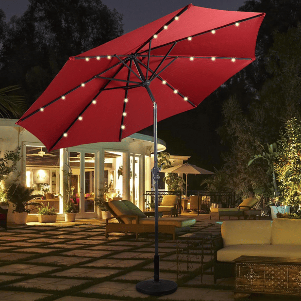 bradsdeals patio umbrella 6.5 ft Striped Italian Umbrellas Base Recommendation DomeShade 15ft Patio Umbrella with