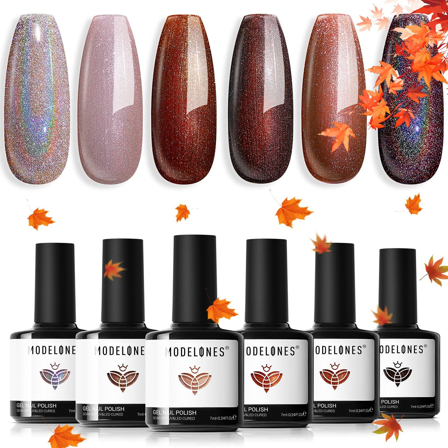 6pc Fall Gel Nail Polish Set 8 at Brad's Deals