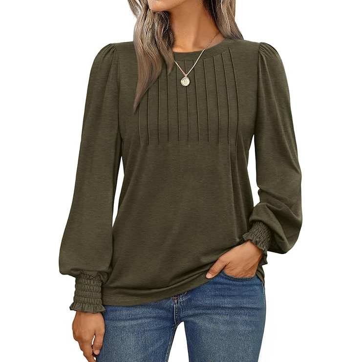 Pleated Fall Top $13 in 10 Colors at Brad's Deals