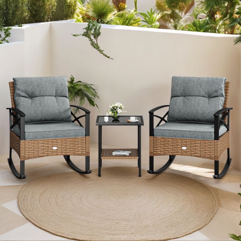 3pc Rocking Chair Patio Set $205 at Brad's Deals
