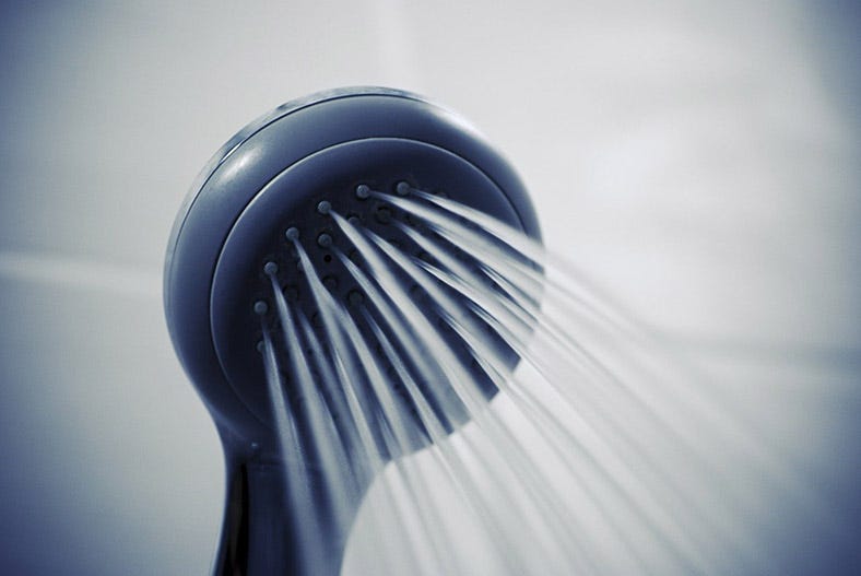 water saving shower head