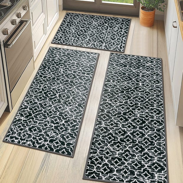 Machine Shop Mats 3pk Machine-Washable Kitchen Mats $17 at Brad's Deals