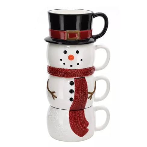 4pc Holiday Stacking Mug Sets $19 at Brad's Deals