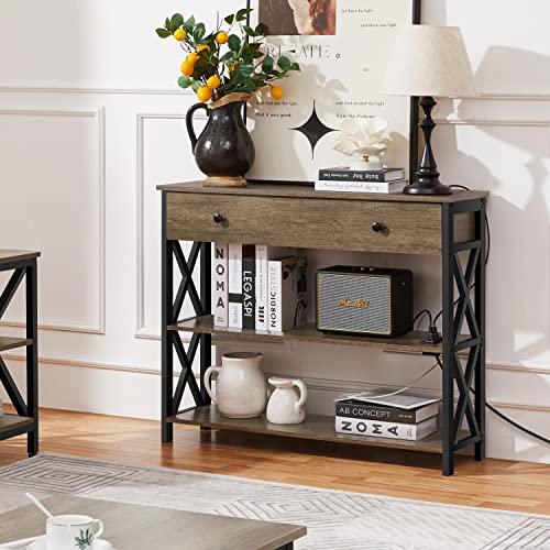 Console Table with Power Outlets $79 at Brad's Deals
