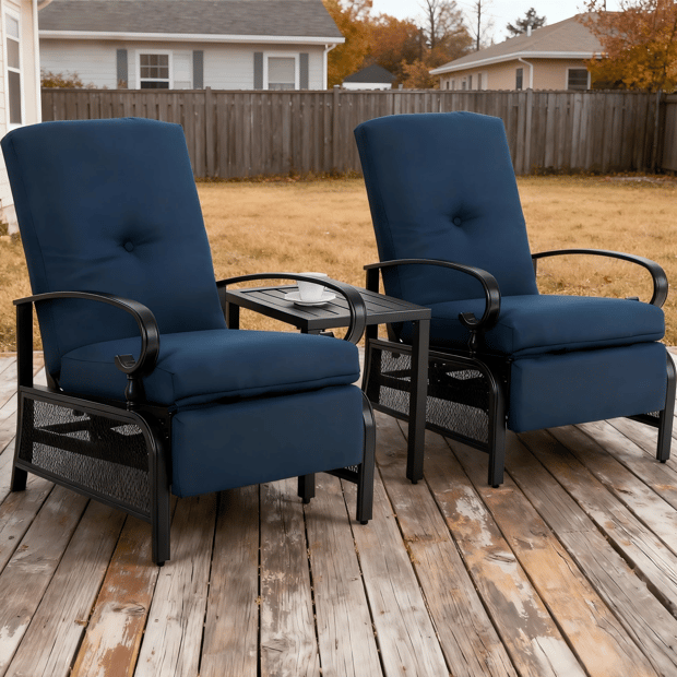 2 Patio Recliners with Table $349 at Brad's Deals