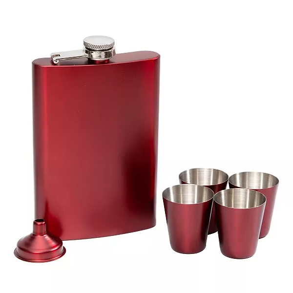 6pc Stainless Flask Set $11 at Brad's Deals