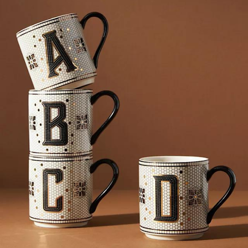 Letter mugs