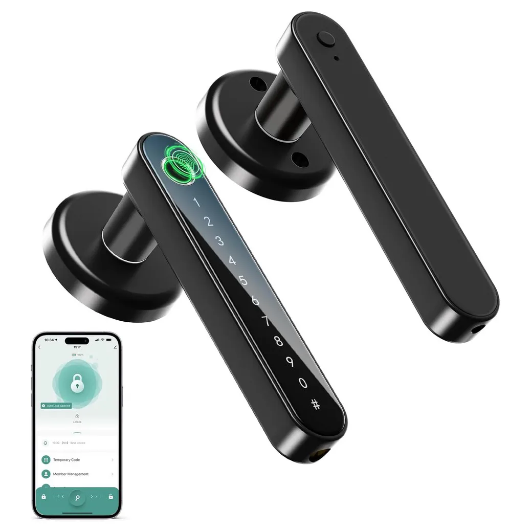 Fingerprint Smart Door Lock Handle $20 at Brad's Deals