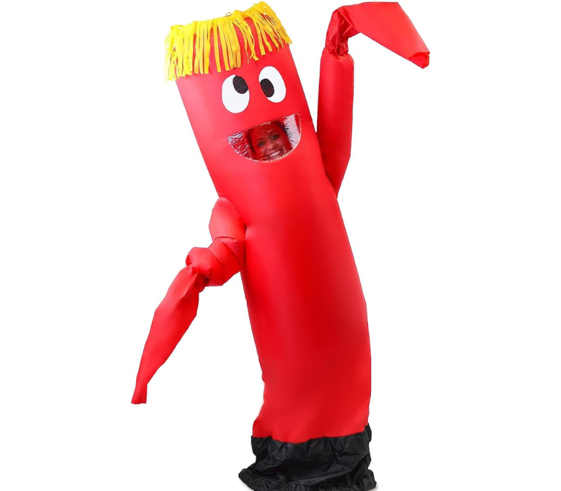 red inflatable costume