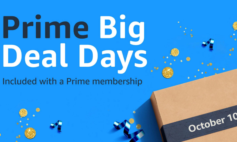 Prime Big Deal Days with blue background