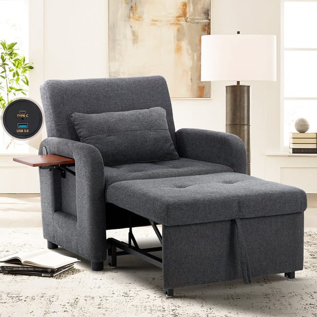 Convertible Sleeper Chair with USB $237 at Brad's Deals