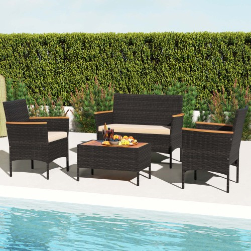 4pc Wicker Patio Set $165 at Brad's Deals