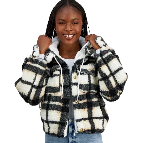 Madden Girl Sherpa Hoodie Jacket 17 at Brad s Deals