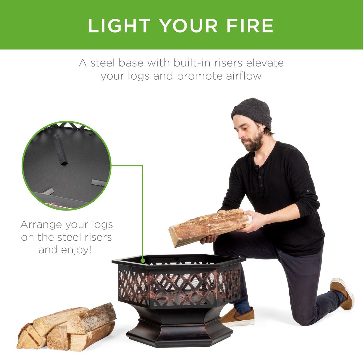 Fire Pit Riser Hex-Shaped Fire Pit $70 Shipped