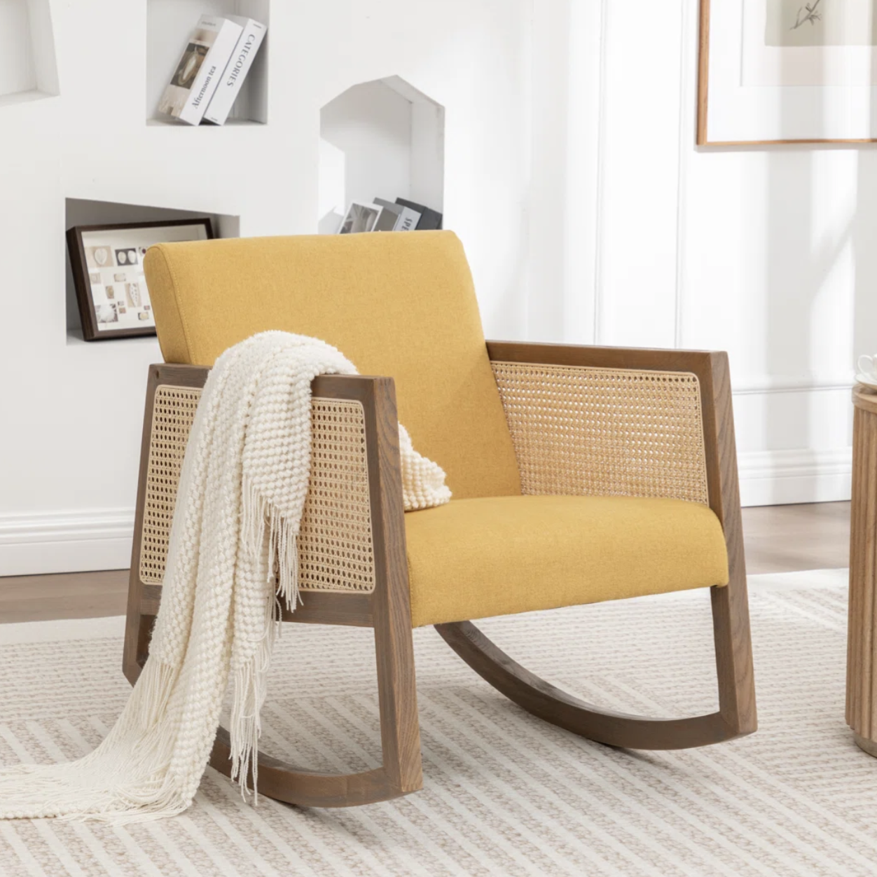 Rattan Accented Rocking Chair $100 at Brad's Deals