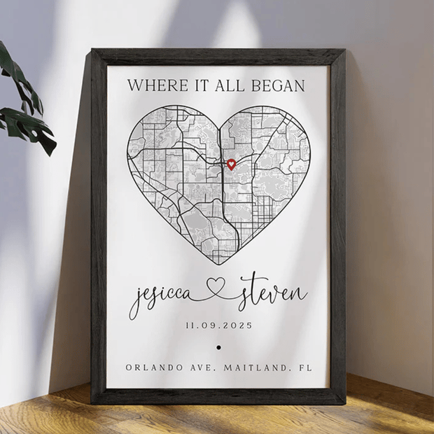 Couples Memory Maps from $15 at Brad's Deals