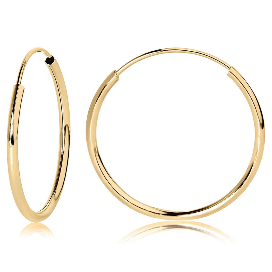 14K Yellow Gold Hoops $55 at Brad's Deals