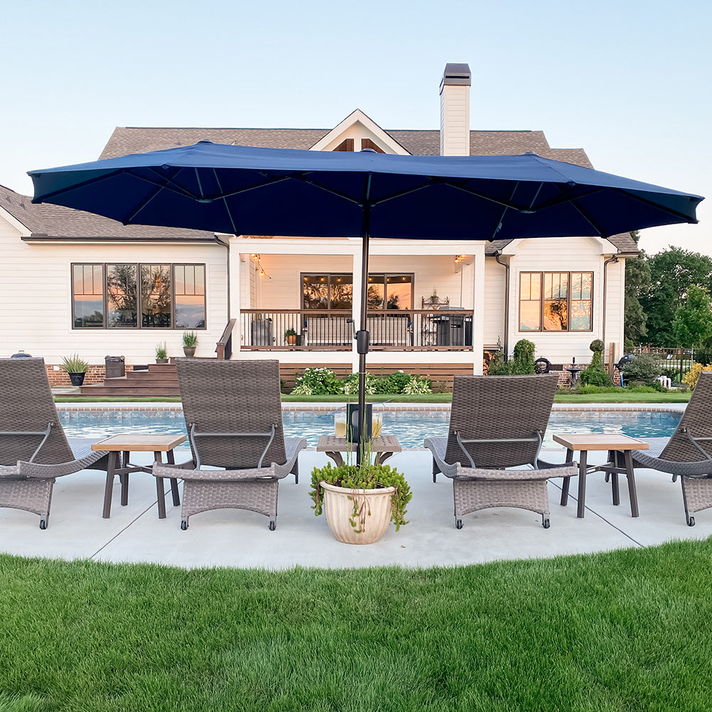 crankless patio umbrella Amazon.com : LAUSAINT HOME Outdoor Patio Umbrella with Base included, 11 FT  Deluxe Curvy Cantilever Umbrella Heavy Duty Offset Hanging Umbrella with  360 Rotation for Market, Pool, Garden, Backyard, Deck (Beige) :