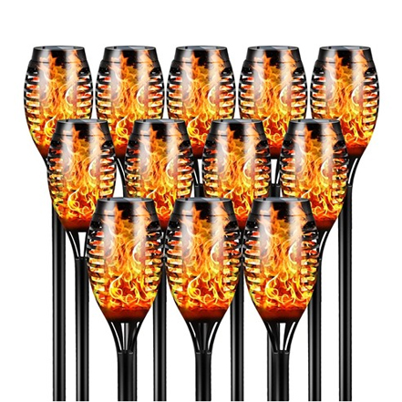 12pk Solar LED Tiki Torches $25 at Brad's Deals