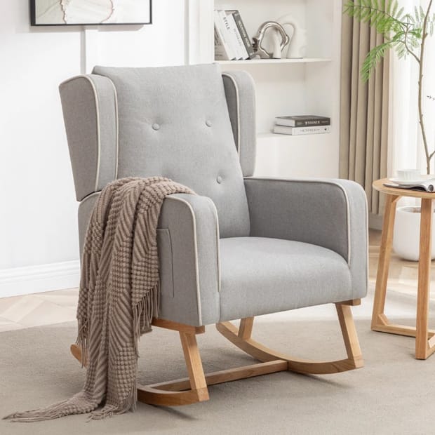 24 Inch Wide Rocking Chair Isabelle & Max Wide Rocking Chair $127 at Brad's Deals