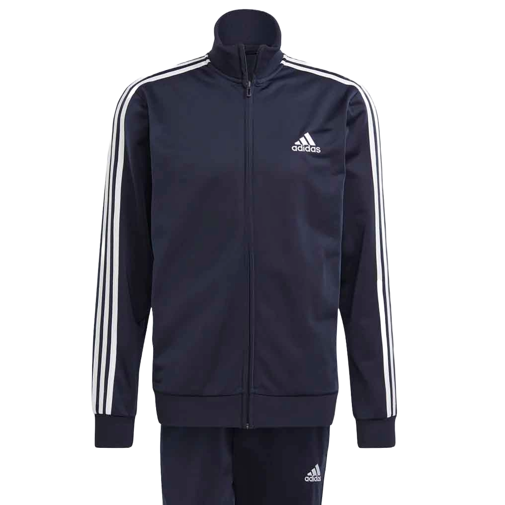 navy blue adidas tracksuit mens