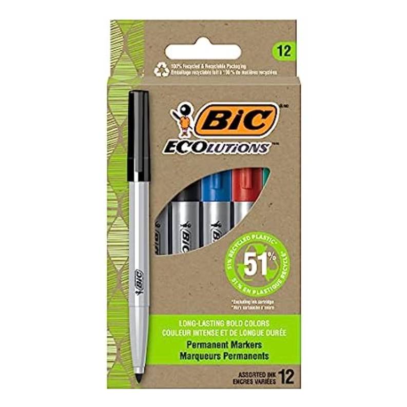 12pk BIC Permanent Markers $4 at Brad's Deals