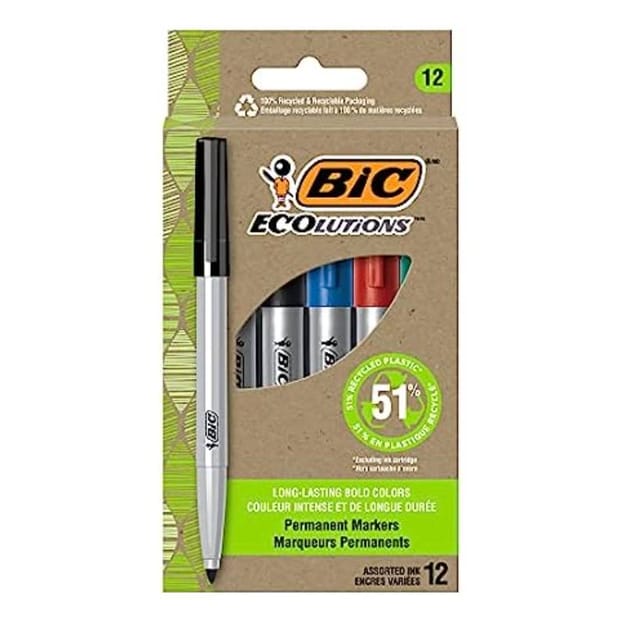 Bic Deal 12pk BIC Permanent Markers $4 at Brad's Deals