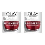 Olay Regenerist Micro-Sculpting Cream, designed to firm, plump, and reduce wrinkles. Comes in red packaging with 50g size displayed.