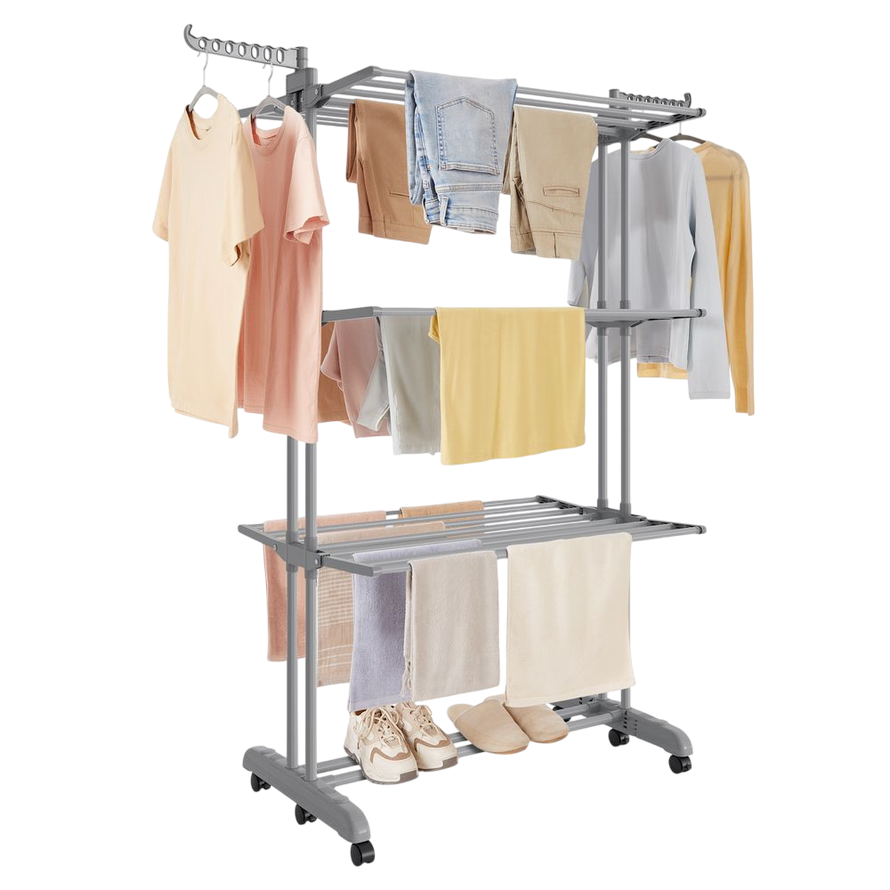4-Tier Foldable Clothing Rack $42 at Brad's Deals