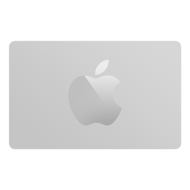 Apple Gift Card offering an extra 4% discount, featuring the Apple logo on a silver-colored card.