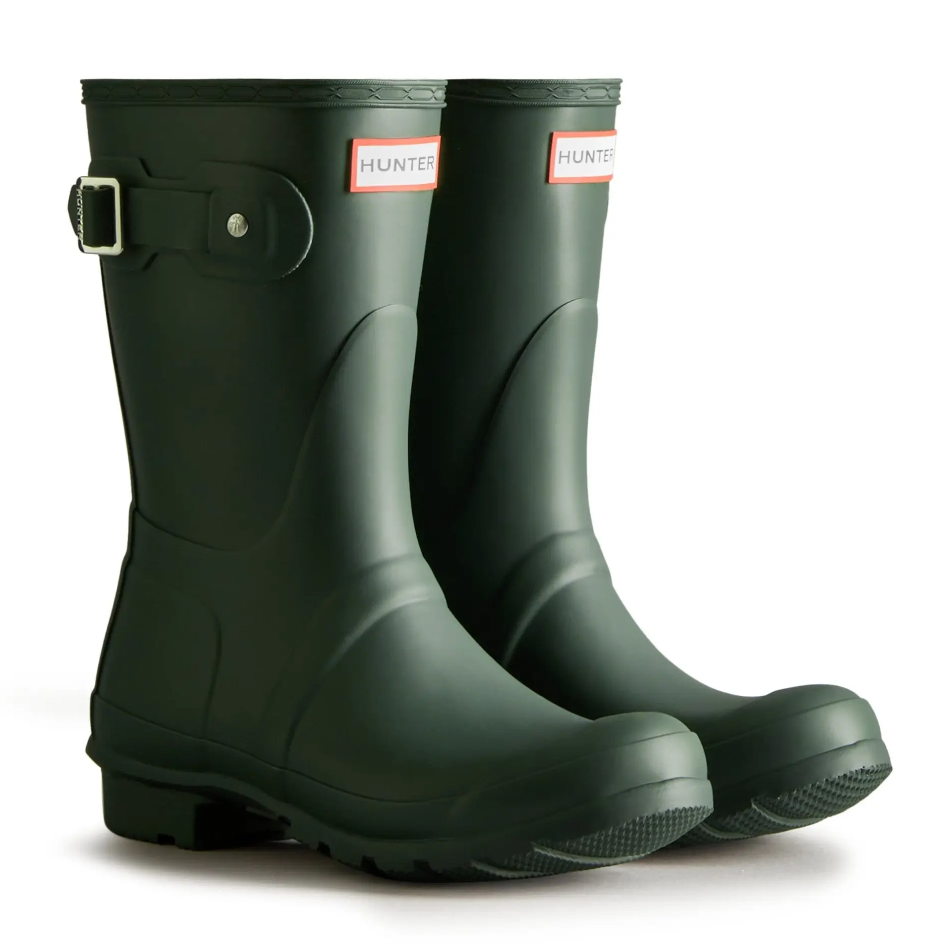 靴 HUNTER Logo Print Short Rain Boots 23cm Hunter Women's Original Play Sonic Logo Short Rain Boot