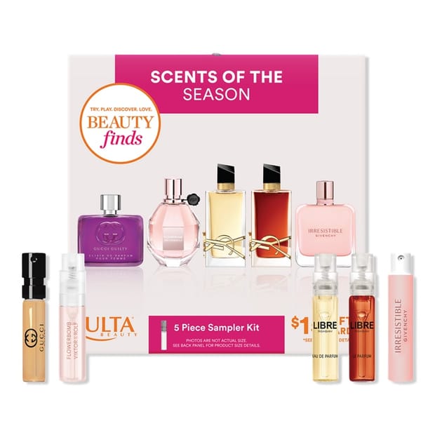 5pc Ulta Fragrance Sampler $15 + $15 GC at Brad's Deals