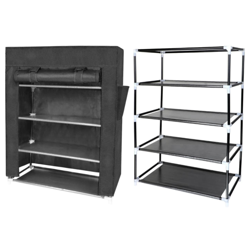 Shoe Rack with Dust Cover $32 at Brad's Deals