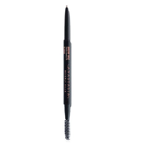 Anastasia Beverly Hills Brow Wiz is a dual-ended eyebrow pencil featuring an ultra-fine retractable tip for precise detailing and a spoolie brush for blending.